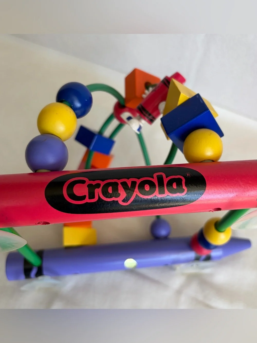 Vintage 2003 Crayola Crayon Bead Maze toddler Toy